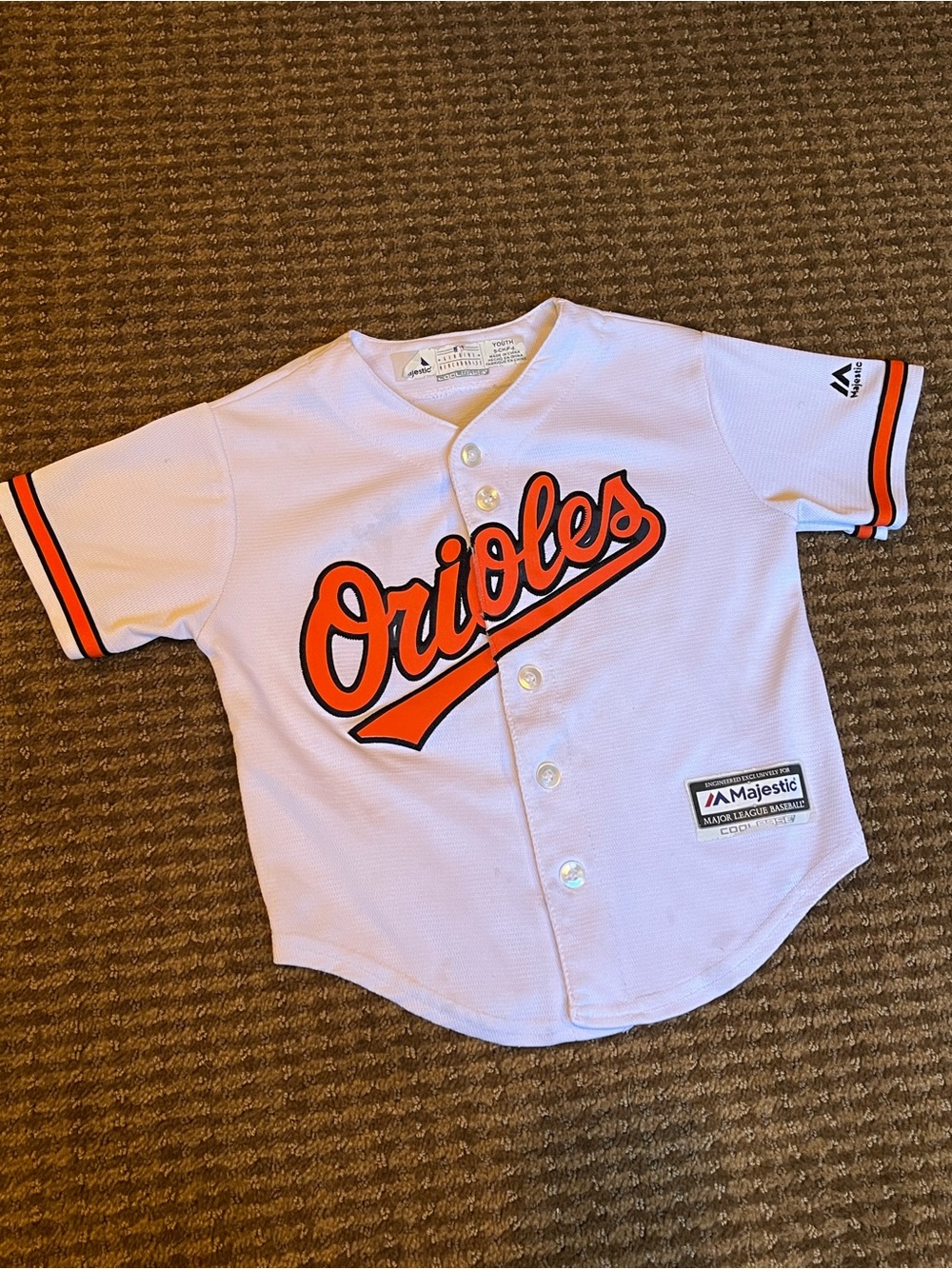 🧡⚾️Baltimore Orioles Jersey by Majestic. Child size Small/ 4. EUC!⚾️🧡